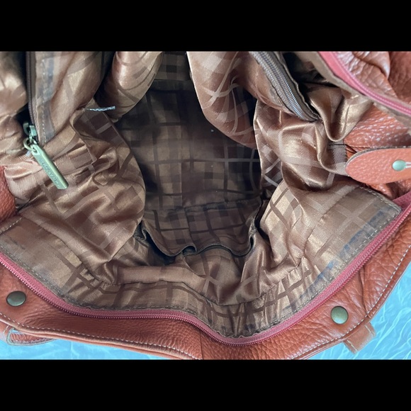 Scarpa pebbled leather burnt orange bag - Picture 4 of 9